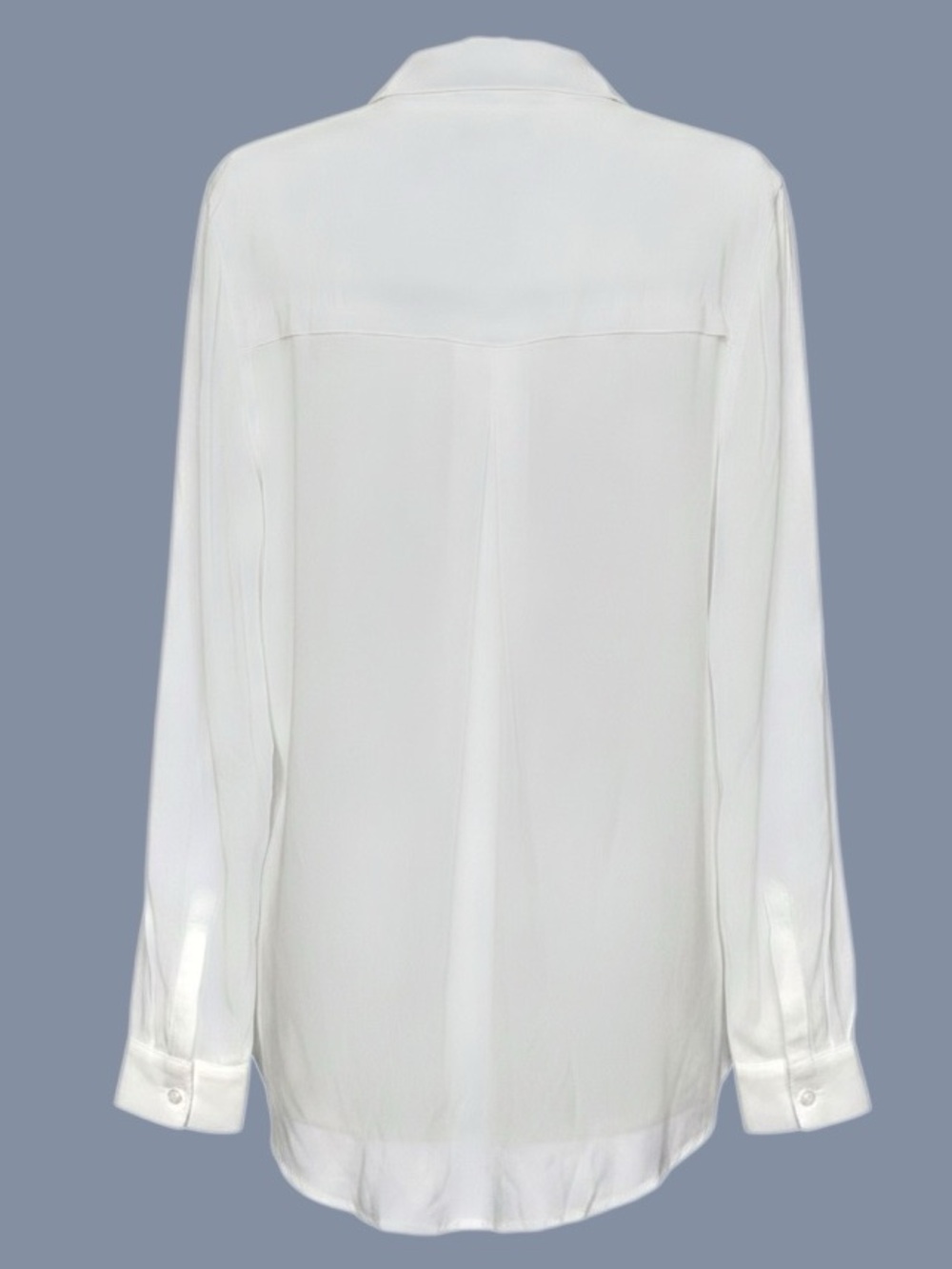 beachlunchlounge Size S White Button Down Arya Pocket Long Sleeve Shirt - Picture 5 of 9